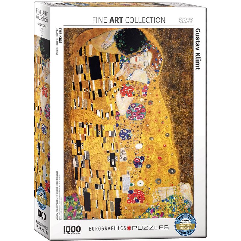 Foto van Eurographics puzzel the kiss - gustav klimt - 1000 stukjes