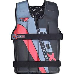 Foto van Rdx sports r1 gewichtsvest - zwart / rood - verstelbaar van 10 tot 18 kg