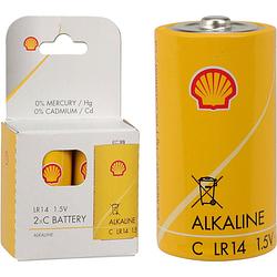 Foto van Shell batterijen - type lr14 - 2x stuks - alkaline - longlife - batterijen