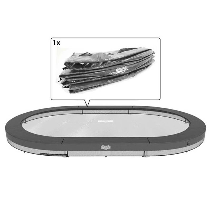 Foto van Berg trampoline beschermrand grand elite - inground - 520 x 350 cm - grijs