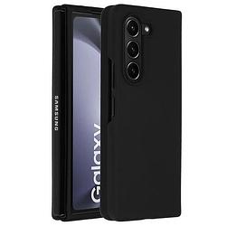 Foto van Accezz liquid silicone backcover samsung galaxy z fold 5 telefoonhoesje zwart