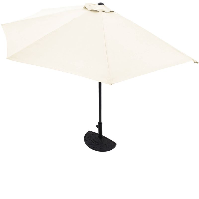 Foto van Kingsleeve- balkon parasol, cremè, halve parasol, muur parasol,