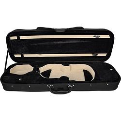 Foto van Leonardo vc-4144-bk basic series violin case koffer voor 4/4 viool