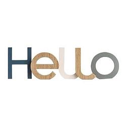 Foto van Deco letters hello - multikleur - 10,9x37,9x2,8 cm - leen bakker