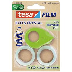 Foto van Tesa eco & crystal 59038-00000-00 tesafilm tesafilm eco & crystal transparant (l x b) 10 m x 19 mm 2 stuk(s)