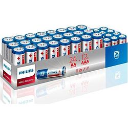 Foto van Philips 24xaa + 12xaaa alkaline batterijen