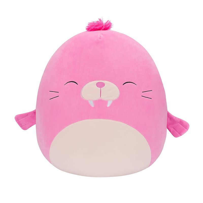 Foto van Squishmallows knuffel pepper de roze walrus - 50 cm