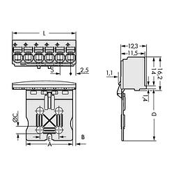 Foto van Wago 2092-1110/002-000 male behuizing-board 2092 totaal aantal polen 10 rastermaat: 5 mm 50 stuk(s)