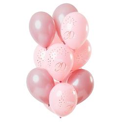 Foto van Ballonnen elegant lush blush 50 jaar 30cm - 12 stuks