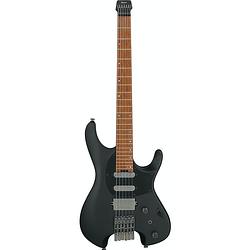 Foto van Ibanez q series q54-bkf black flat headless elektrische gitaar met gigbag