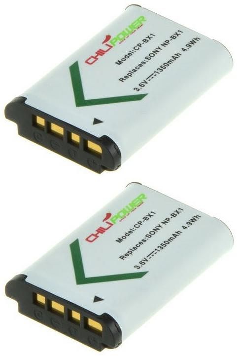 Foto van Chilipower np-bx1 accu voor sony - 1350mah - 2-pack