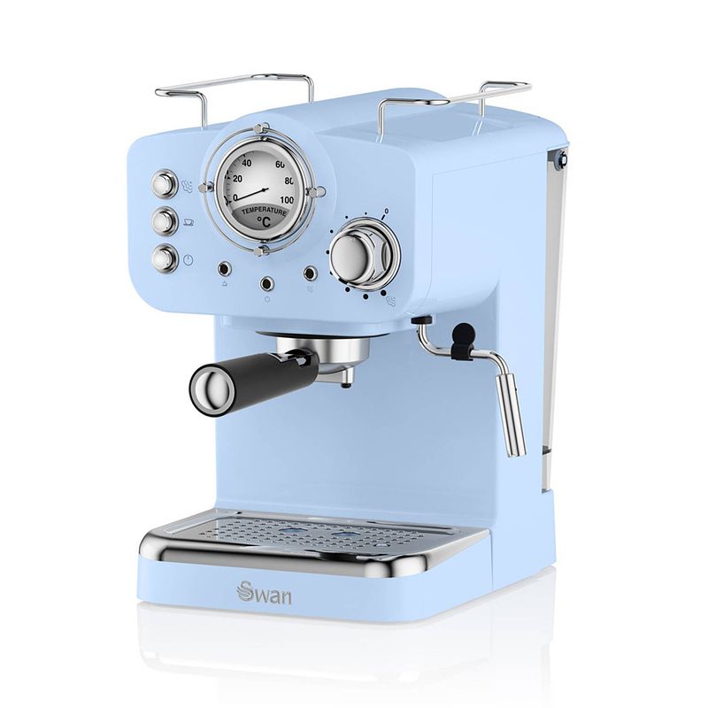 Foto van Swan retro espressomachine blauw