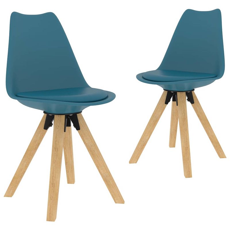 Foto van Vidaxl eetkamerstoelen 2 st turquoise