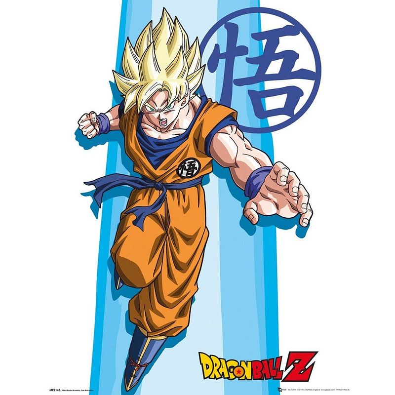 Foto van Gbeye dragon ball z ss goku poster 40x50cm