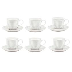 Foto van Kop en schotel greengate alice wit 225 ml - set van 6 stuks