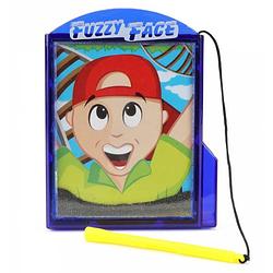 Foto van Toi-toys tekenbord magnetic fuzzy face junior paars 2-delig