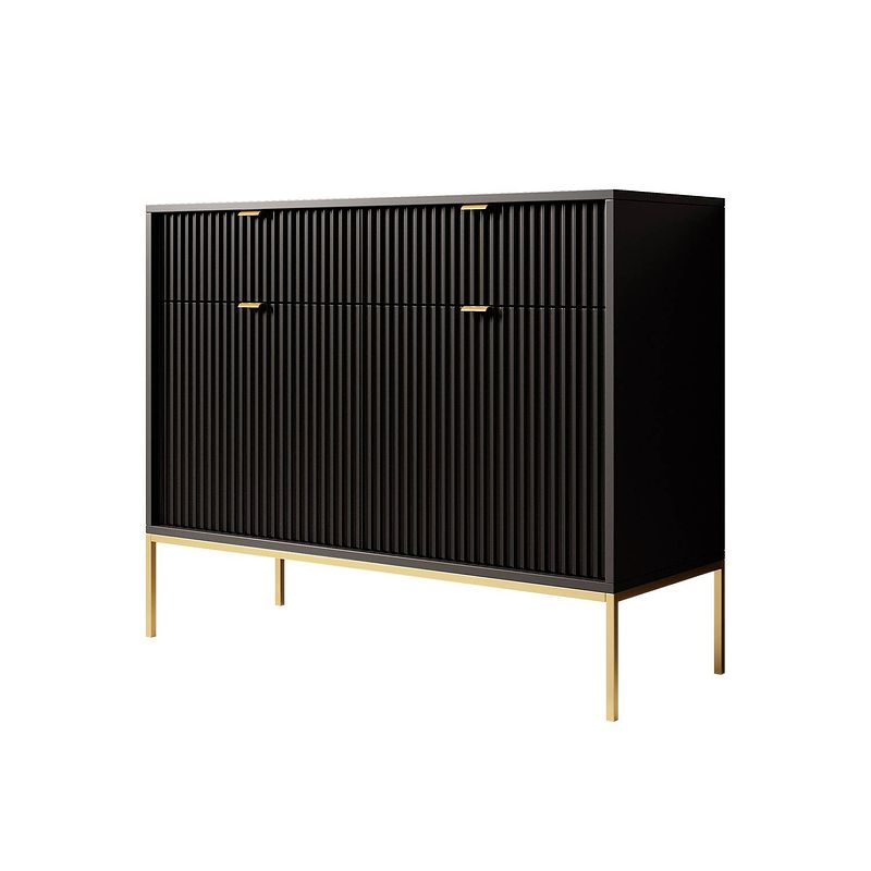 Foto van Meubella dressoir navil 2 - zwart - 104 cm