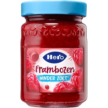 Foto van Hero jam minder zoet frambozen 325g bij jumbo