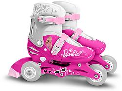 Foto van Stamp 2 in 1 skates barbie hardboot verstelbaar roze/wit maat 27 30 s