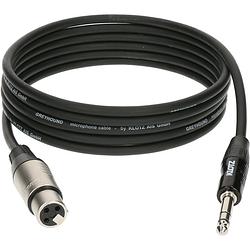 Foto van Klotz grg1fp01.5 greyhound audiokabel 3p female xlr - 3p 6.35mm jack 1.5m