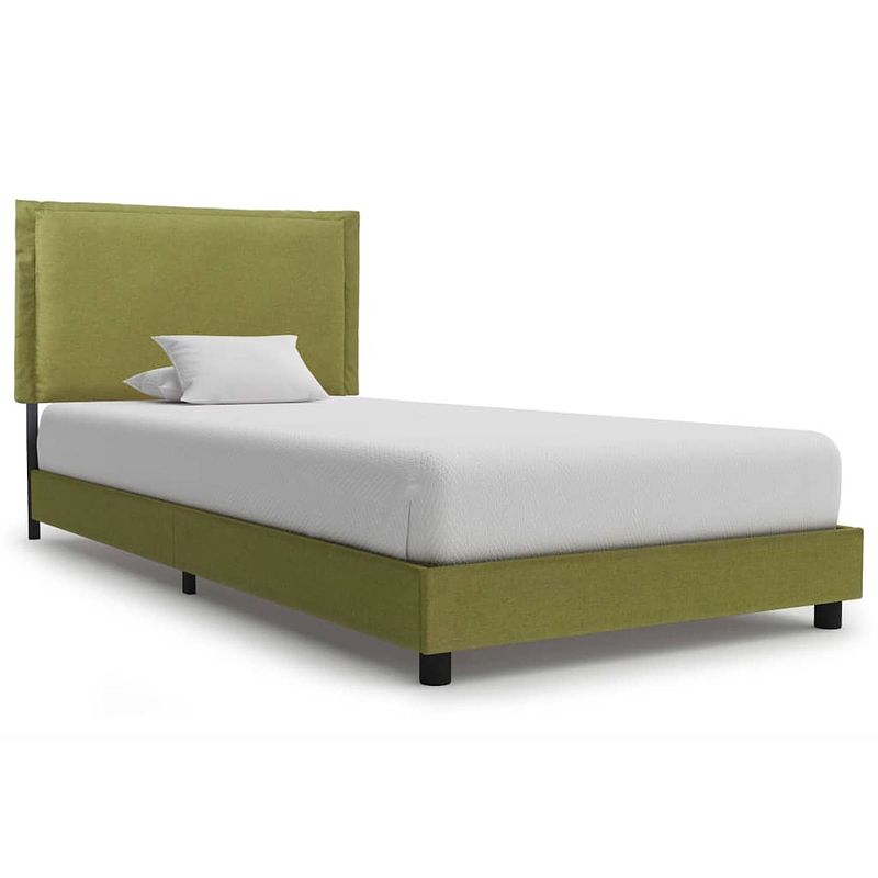 Foto van Vidaxl bedframe stof groen 90x200 cm