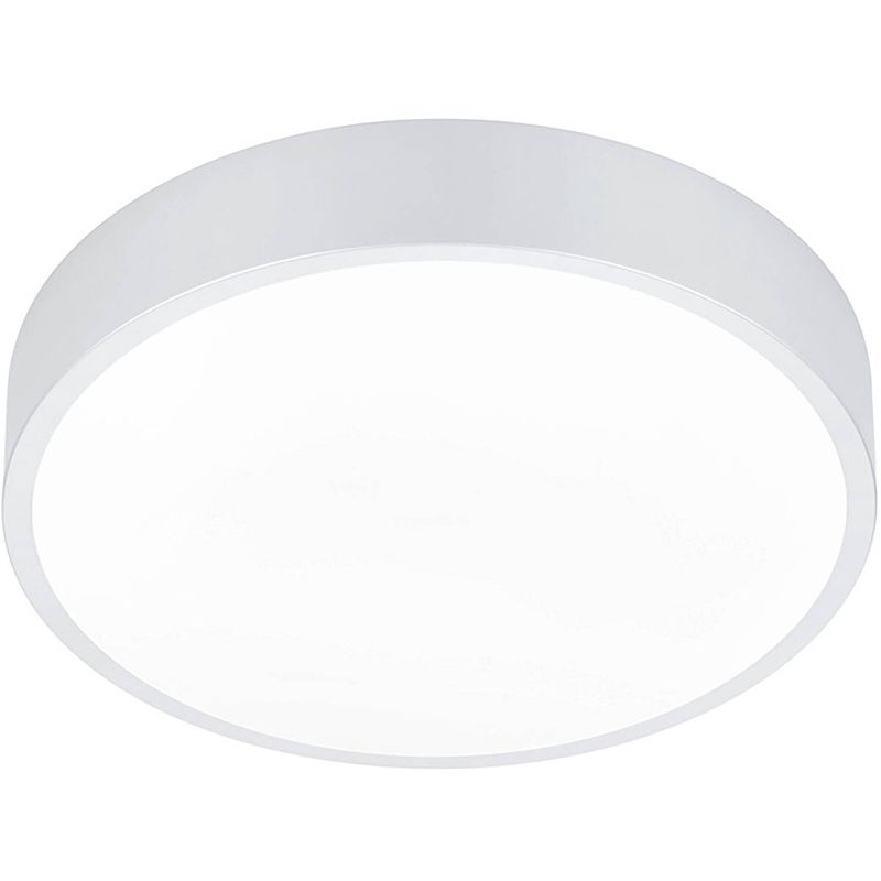 Foto van Led plafondlamp - plafondverlichting - trion wilson - 28w - aanpasbare kleur - dimbaar - rond - mat wit - aluminium