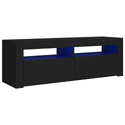 Foto van The living store tv-meubel met led-verlichting 120x35x40 cm zwart - kast