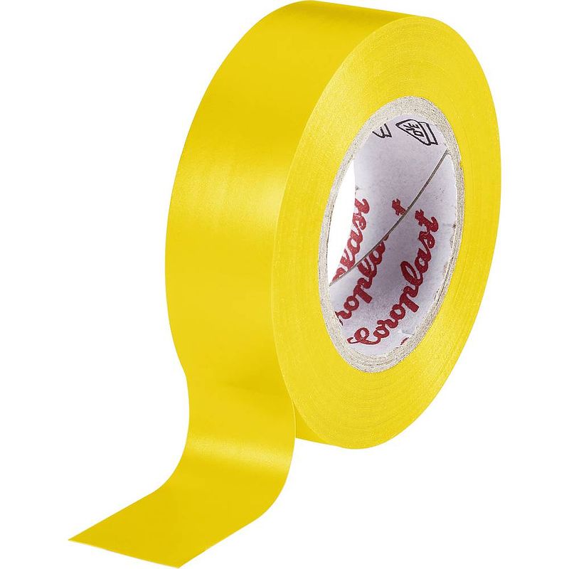 Foto van Coroplast 302 302-25-ye isolatietape geel (l x b) 25 m x 15 mm 1 stuk(s)