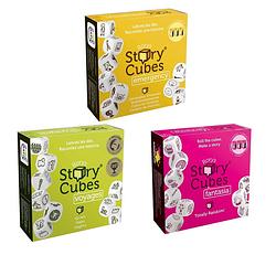 Foto van Spellenbundel - dobbelspel - 3 stuks - rory's story cubes voyages, fantasia & emergency