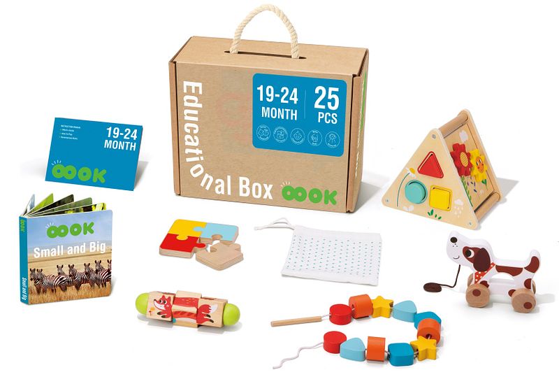 Foto van Tooky toy educational box houten speelgoed 19 24 maanden 25 delig