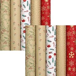 Foto van Winter garden assortiment kerstpapier cadeaupapier inpakpapier voor kerst - 2 meter x 70 cm - 10 rollen