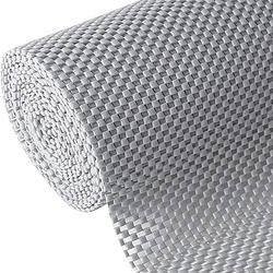 Foto van Non slip grip mat grijs 45x125 cm antislipmat gaas patroon voor bureaus en keukenlades interieuraccessoires