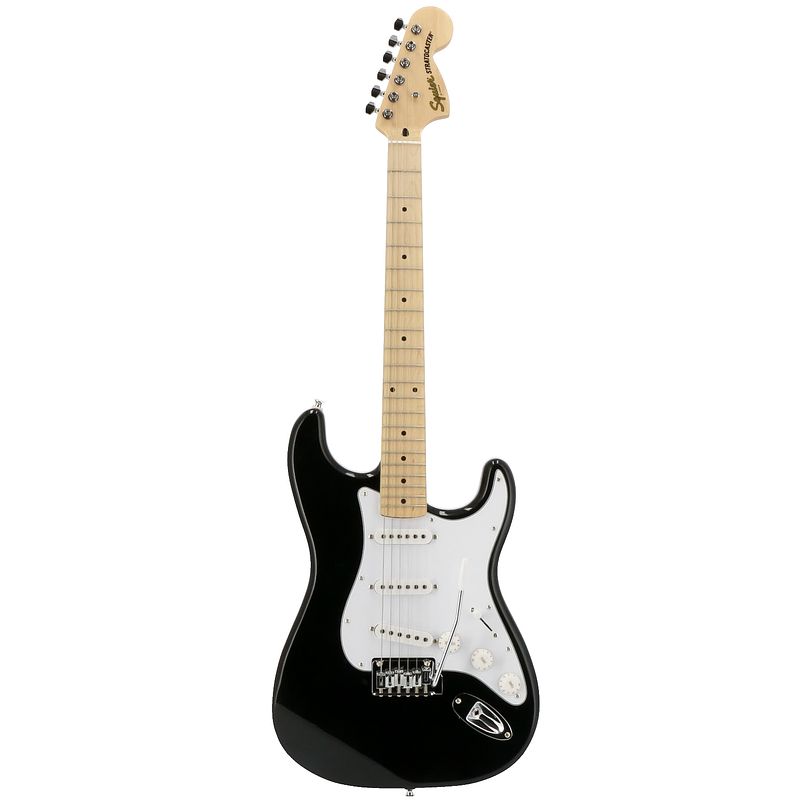 Foto van Squier affinity series stratocaster mn black elektrische gitaar