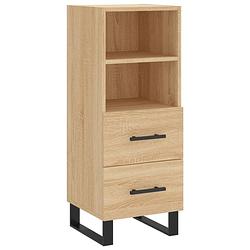 Foto van Vidaxl dressoir 34,5x34x90 cm bewerkt hout sonoma eiken