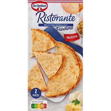 Foto van Dr. oetker ristorante piadina quattro formaggi flatbread 2 stuks bij jumbo