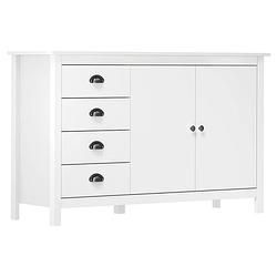 Foto van Vidaxl dressoir hill range 130x40x80 cm massief grenenhout wit