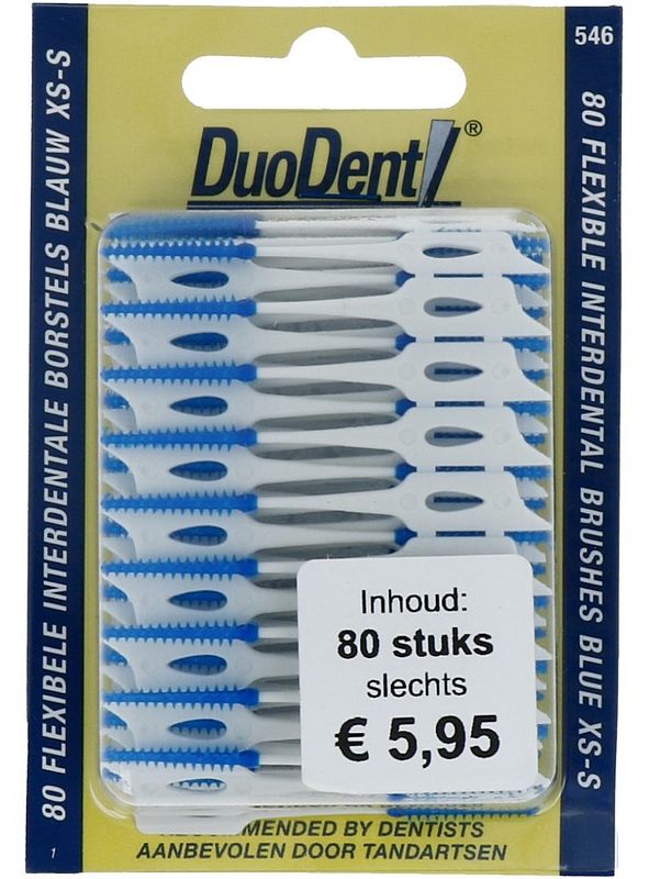 Foto van Duodent flexibele interdentale borstels blauw xs-s