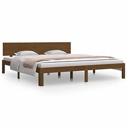 Foto van The living store bed the living store- bedframe - 180 x 200 cm - hoogwaardig massief grenenhout