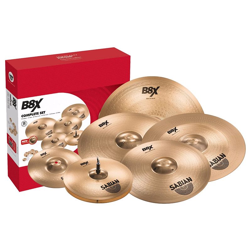 Foto van Sabian b8x complete set 6-delige bekkenset