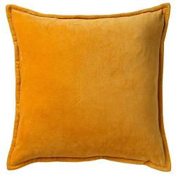 Foto van Dutch decor caith - kussenhoes velvet golden glow 50x50 cm - geel - geel