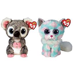 Foto van Ty - knuffel - beanie boo's - karli koala & opal cat