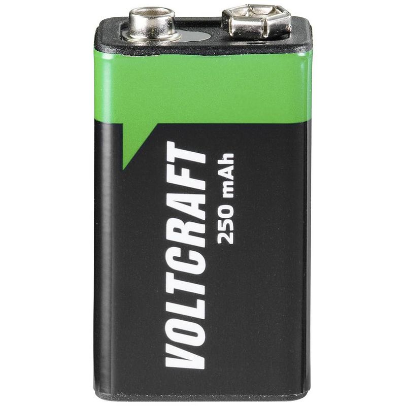 Foto van Oplaadbare 9v batterij (blok) voltcraft nimh 8.4 v 250 mah 1 stuk(s)