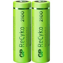 Foto van Gp recyko aa 2100mah 2 stuks oplaadbare nimh batterij