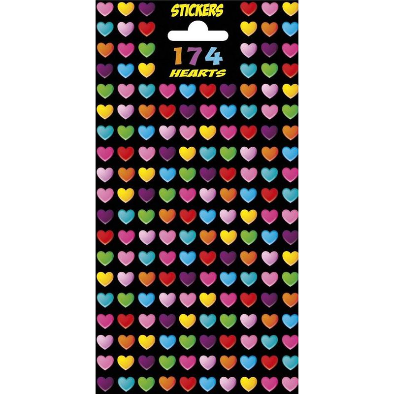 Foto van Funny products stickervel hearts junior papier 174 stuks