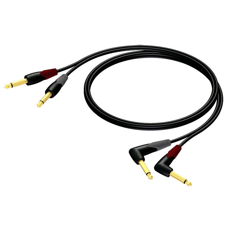 Foto van Procab cla603 classic 2x jack mono- 2x jack mono haaks 3 m