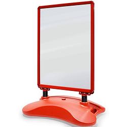 Foto van Klantenstopper, reclamebord, stoepbord in rood