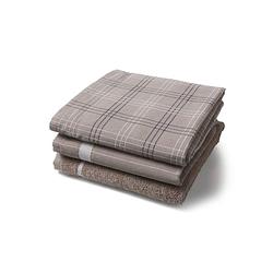 Foto van Twentse damast 3pack keukentextiel mix&match - taupe