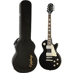 Foto van Epiphone les paul standard 's60s ebony elektrische gitaar + koffer