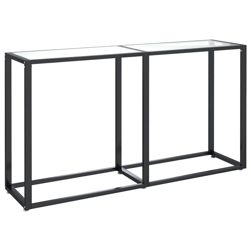 Foto van Vidaxl wandtafel 140x35x75,5 cm gehard glas transparant