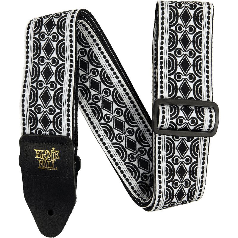 Foto van Ernie ball classic jacquard strap 5319 beatnik black gitaarband